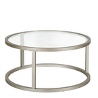 Silver Orchid Stossel Round Metal Coffee Table