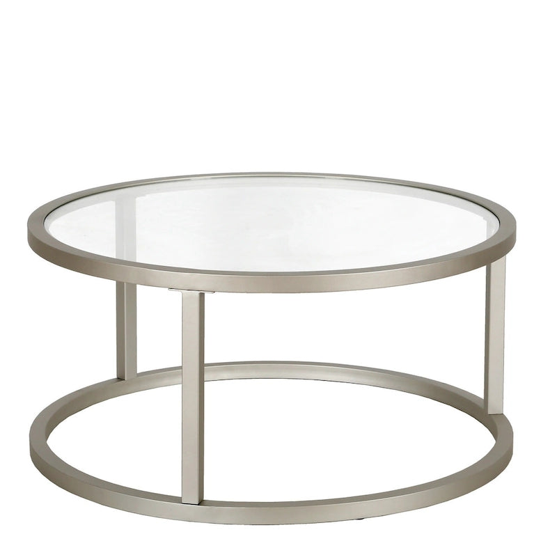Silver Orchid Stossel Round Metal Coffee Table