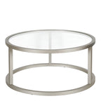 Silver Orchid Stossel Round Metal Coffee Table