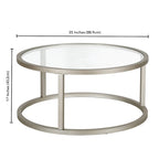 Silver Orchid Stossel Round Metal Coffee Table