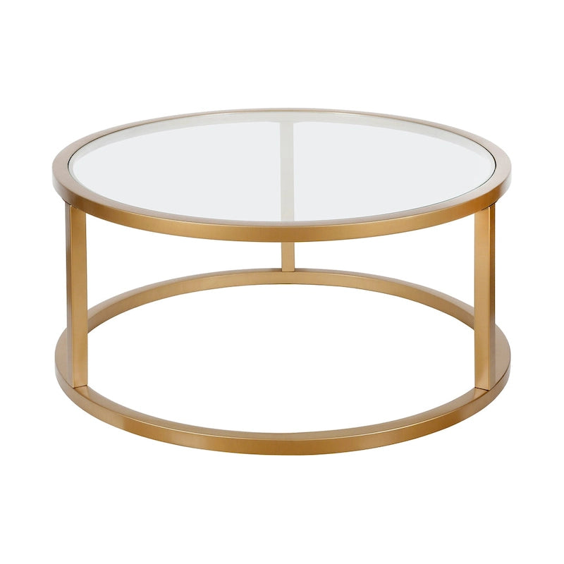 Silver Orchid Stossel Round Metal Coffee Table