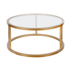 Silver Orchid Stossel Round Metal Coffee Table