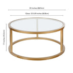 Silver Orchid Stossel Round Metal Coffee Table