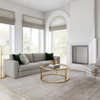 Silver Orchid Stossel Round Metal Coffee Table