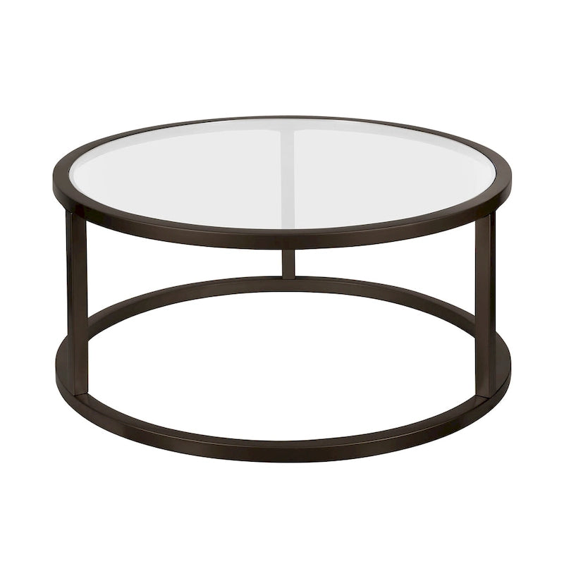 Silver Orchid Stossel Round Metal Coffee Table