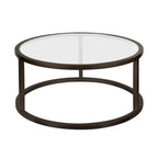 Silver Orchid Stossel Round Metal Coffee Table