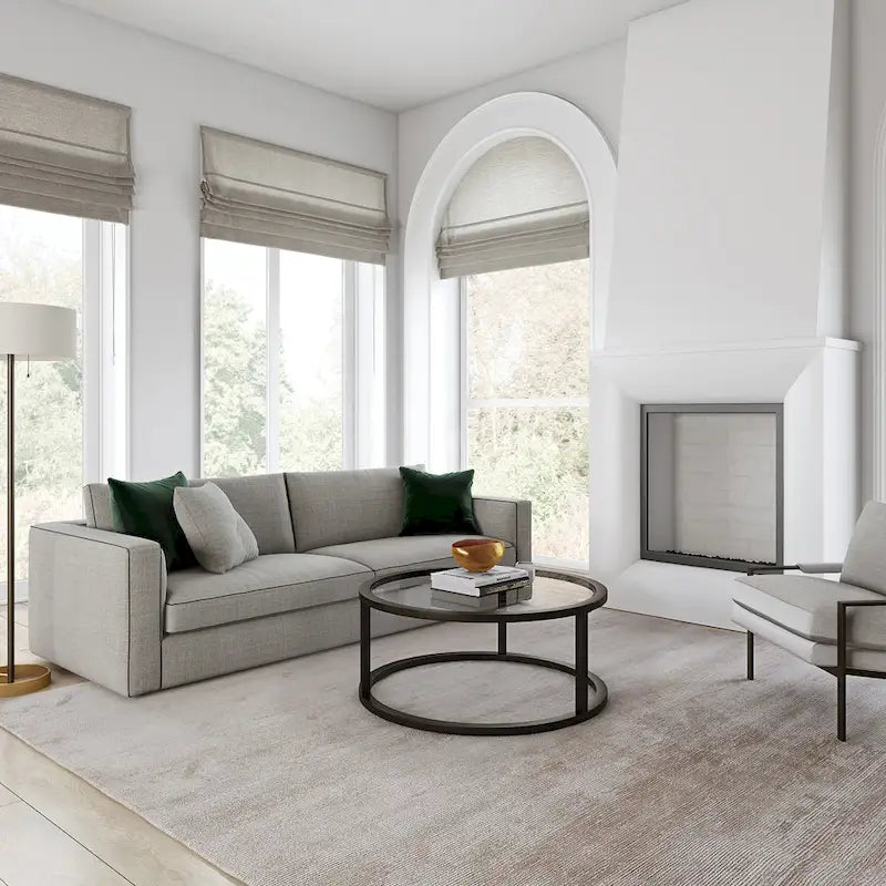 Silver Orchid Stossel Round Metal Coffee Table