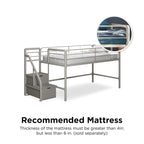 Avenue Greene Jayden Junior Twin Loft bed with Storage Steps