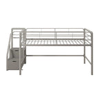 Avenue Greene Jayden Junior Twin Loft bed with Storage Steps