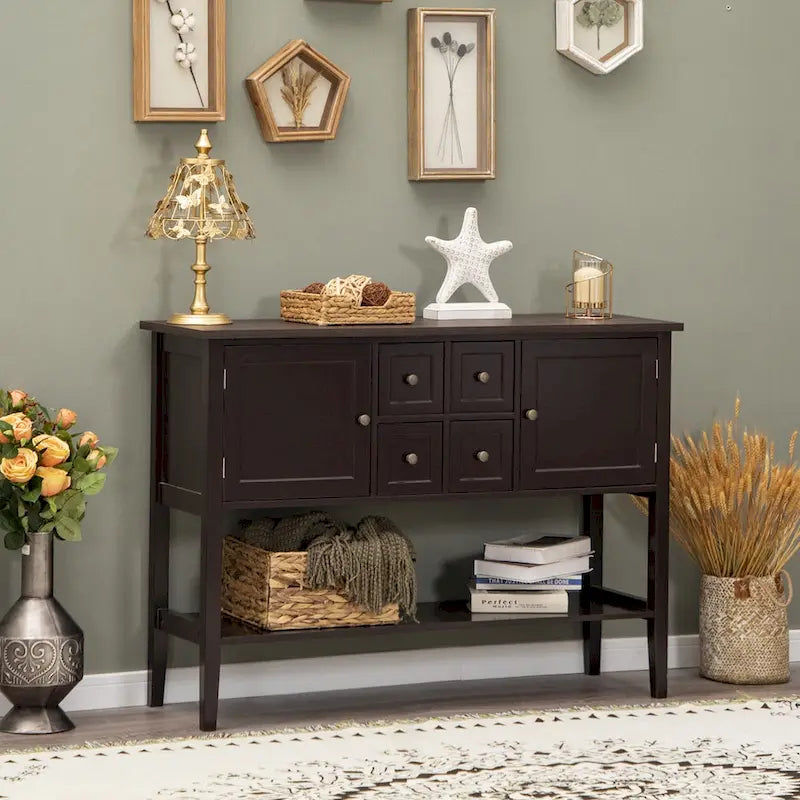 Sophia & William Buffet Sideboard Server Storage Cabinet Organizer with 4 Drawers