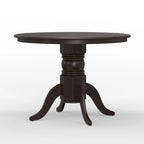 5-Piece Dining Set, 42 Round Pedestal Table and Slat Back Chairs