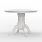 5-Piece Dining Set, 42 Round Pedestal Table and Slat Back Chairs