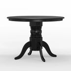 5-Piece Dining Set, 42 Round Pedestal Table and Slat Back Chairs