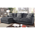 Kintra Contemporary Chenille Cushioned L-Shaped Sectional by Furniture of America