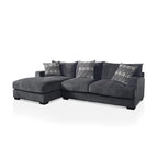 Kintra Contemporary Chenille Cushioned L-Shaped Sectional by Furniture of America