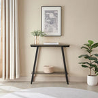 Leick Home Mixed Metal and Wood Hall Console Sofa Table