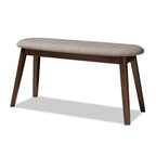 Mid-Century Fabric Upholstered Bench by Baxton Studio