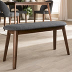 Mid-Century Fabric Upholstered Bench by Baxton Studio