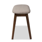 Mid-Century Fabric Upholstered Bench by Baxton Studio