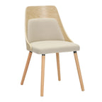 Carson Carrington Vallemala Mid-Century Chair with Tapered Wood Legs - Set of 2