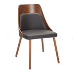 Carson Carrington Vallemala Mid-Century Chair with Tapered Wood Legs - Set of 2