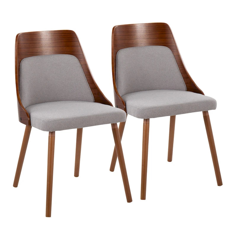 Carson Carrington Vallemala Mid-Century Chair with Tapered Wood Legs - Set of 2