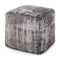 Colane Hand-Loomed Boho Fabric Cube Pouf by Christopher Knight Home