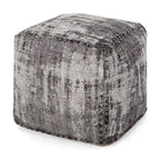Colane Hand-Loomed Boho Fabric Cube Pouf by Christopher Knight Home