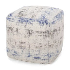 Colane Hand-Loomed Boho Fabric Cube Pouf by Christopher Knight Home