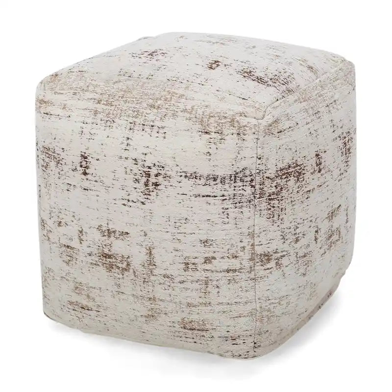 Colane Hand-Loomed Boho Fabric Cube Pouf by Christopher Knight Home