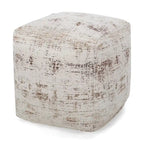 Colane Hand-Loomed Boho Fabric Cube Pouf by Christopher Knight Home