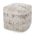 Colane Hand-Loomed Boho Fabric Cube Pouf by Christopher Knight Home