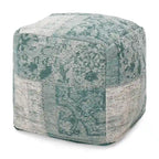 Colane Hand-Loomed Boho Fabric Cube Pouf by Christopher Knight Home