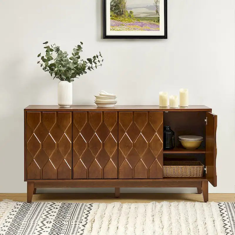 Olympia 60Modern Storage Sideboard Storage with Adjustable Shelves By HULALA HOME