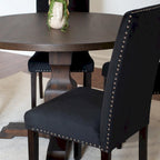 Roundhill Furniture Fordsville 5-piece Dining Set, Pedestal Round Table with 4 Stylish Chairs