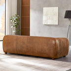 Mayla Mid Century Modern Luxury Italian Leather Couch