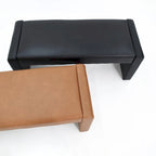 Modern Faux Leather 47 Waterfall Bench