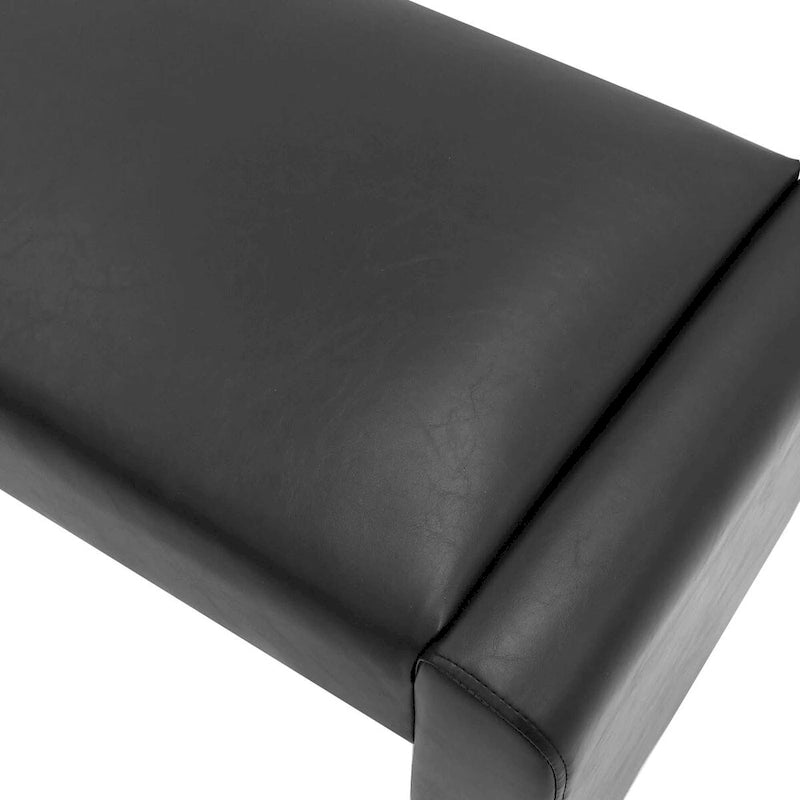 Modern Faux Leather 47 Waterfall Bench