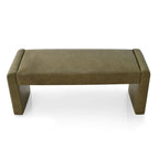 Modern Faux Leather 47 Waterfall Bench