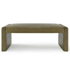 Modern Faux Leather 47 Waterfall Bench