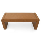 Modern Faux Leather 47 Waterfall Bench