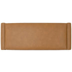 Modern Faux Leather 47 Waterfall Bench