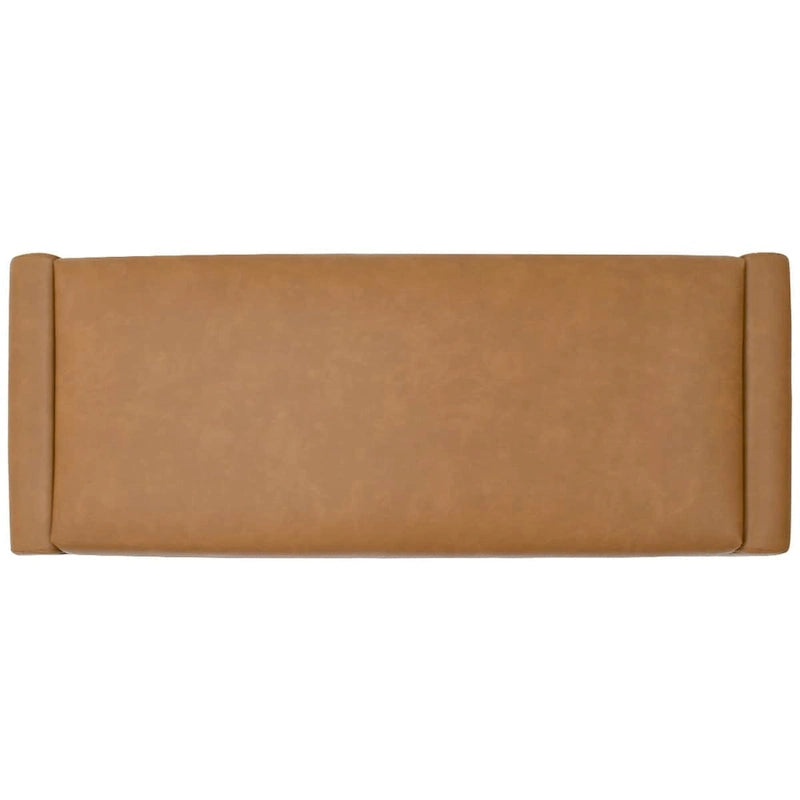 Modern Faux Leather 47 Waterfall Bench