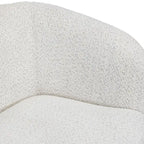 Furniture of America Ophelia Modern Curved Arms Boucle Accent Chair with Kidney Style Seat and Round Wooden Legs