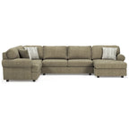 Signature Design by Ashley Hoylake Brown 3-Piece Sectional with Chaise - 143W x 95D x 35H