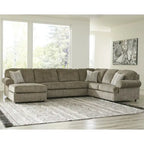 Signature Design by Ashley Hoylake Brown 3-Piece Sectional with Chaise - 143W x 95D x 35H