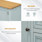 Vintage Console Table with 4 Drawers and Bottom Shelf