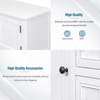 Vintage Console Table with 4 Drawers and Bottom Shelf