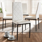 Modern Faux Leather Dining Chair 4-Piece Set by Baxton Studio