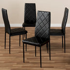 Modern Faux Leather Dining Chair 4-Piece Set by Baxton Studio